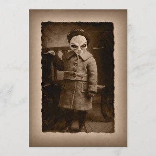 Alien Toddler Halloween Party Kaart