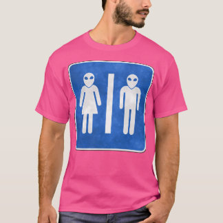 Alien Toilet Sign T-shirt