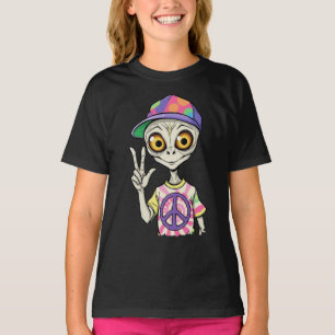 Alien toont het Vredesteken 1 T-shirt