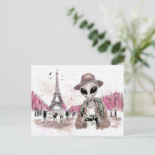 Alien Touring Paris Briefkaart (Staand voorkant)