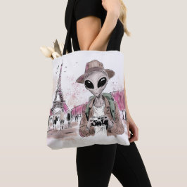 Alien Touring Paris Tote Bag