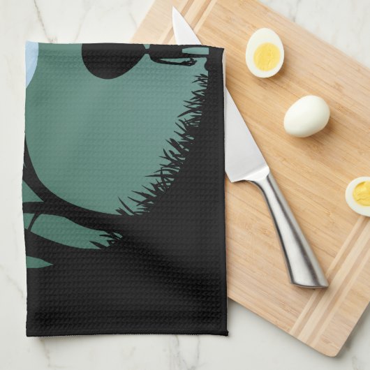 Alien Towel Party Custom Alien E.T. Tea Towels Theedoek (Quarter Fold)