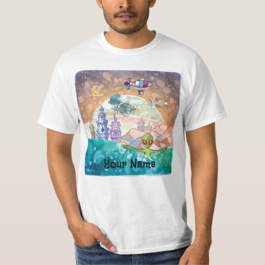 Alien Tower City T-shirt (Voorkant)