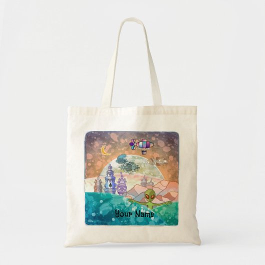 Alien  Tower City Tote Bag (Voorkant)