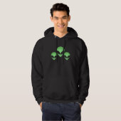 Alien Trio Hooded Mannen Sweatshirt (Voorkant volledig)