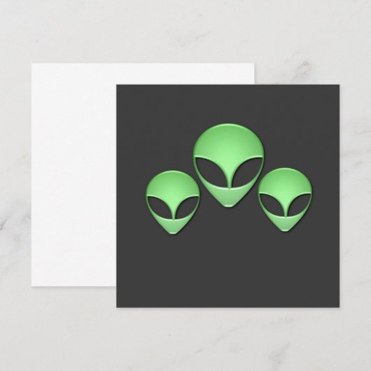 Alien Trio Uitnodiging (Voorkant / Achterkant)
