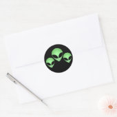 Alien Trio Zwarte Sticker (Envelop)