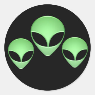 Alien Trio Zwarte Sticker
