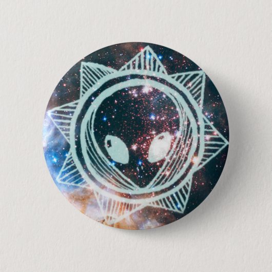 Alien Trip Ronde Button 5,7 Cm (Voorkant)