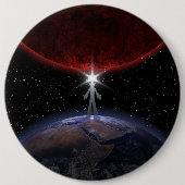 Alien tussen de planeten ronde button 6,0 cm (Voorkant)
