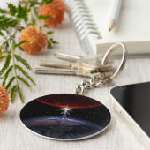 Alien tussen de planeten sleutelhanger (Zijkant)