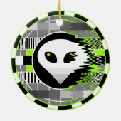 Alien TV Rond keramisch ornament (Achterkant)