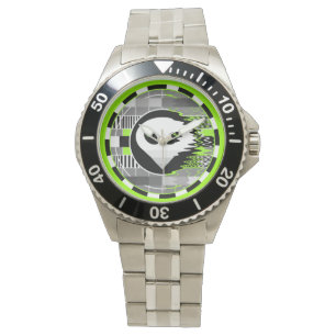 Alien TV Rond klassiek roestvrij staal horloge