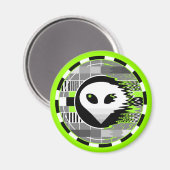 Alien TV Round magnet (Voorkant / Achterkant)