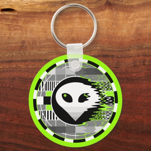 Alien TV Round sleutelhanger (Voorkant)