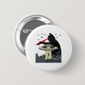 Alien Ufo Abduction Laser Eye Funny Cat Ronde Button 5,7 Cm (Voorkant /achterkant)