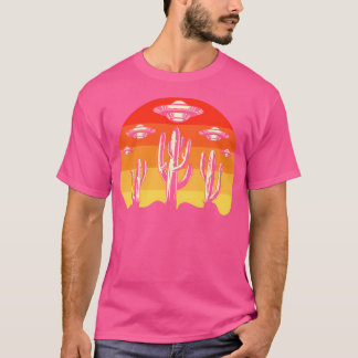 Alien Ufo Abduction Retro Deer Alien Funny T-shirt
