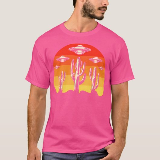  Alien Ufo Abduction Retro Deer Alien Funny T-shirt (Voorkant)