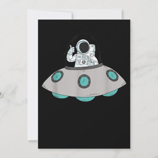 Alien UFO buitenruimteschip buitenaardse Believ Save The Date (Voorkant)