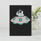 Alien UFO buitenruimteschip buitenaardse Believ Save The Date (Staand voorkant)