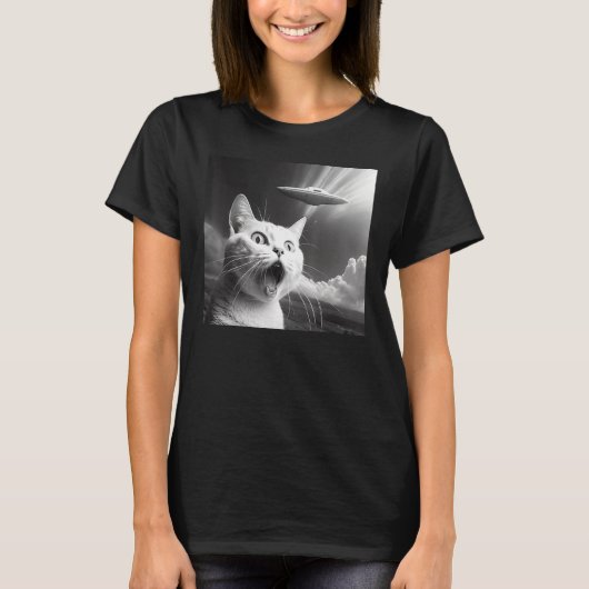 Alien UFO Cat 1 T-shirt (Voorkant)
