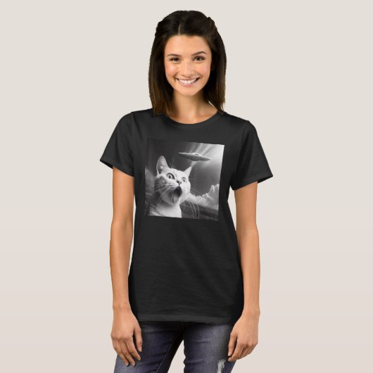 Alien UFO Cat 1 T-shirt (Voorkant volledig)