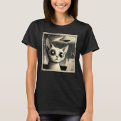 Alien UFO  Cat Selfie T-shirt (Voorkant)