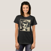 Alien UFO  Cat Selfie T-shirt (Voorkant volledig)