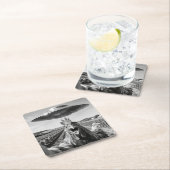 Alien UFO Chicken Art Abduction SciFi Humor Kartonnen Onderzetters (Insitu)