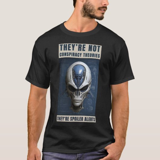Alien UFO-complottheorie New Jersey Drones T-shirt (Voorkant)
