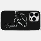 Alien UFO die een hondenpuppy afneemt Case-Mate iPhone Case (Achterkant (horizontaal))