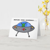 ALIEN UFO FUNNY BIRTHDAY CARDS KAART (Gele Bloem)