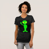 ALIEN UFO FUNNY DARK T-SHIRTS T - SHIRTS (Voorkant volledig)
