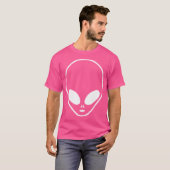 Alien UFO gezicht op zak T-shirt (Voorkant volledig)