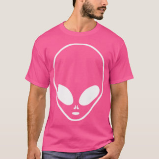 Alien UFO gezicht op zak T-shirt