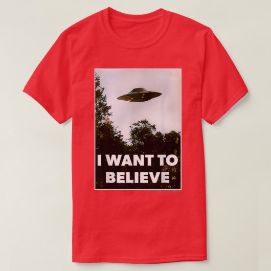 Alien Ufo Hunter , ik wil u geloven 2 T-shirt (Design voorkant)
