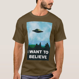 Alien Ufo Hunter, ik wil u geloven in Ufo 1 T-shirt