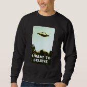 Alien Ufo Hunter Shirt, ik wil u graag geloven Trui (Voorkant)