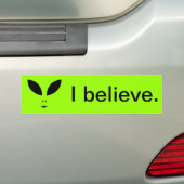 Alien (UFO) IK GELOOF Bumpersticker (Op auto)