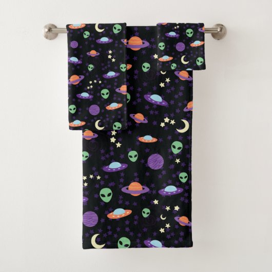 Alien UFO in de ruimte Bad Handdoek (Insitu)