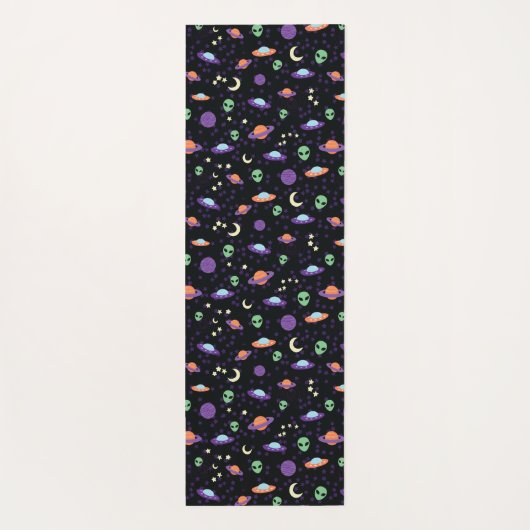 Alien UFO in de ruimte Yogamat (Achterkant)