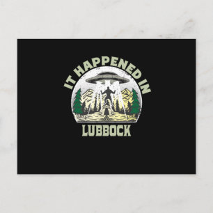 Alien UFO in lubbock City Briefkaart