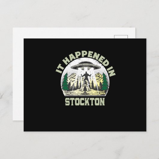 Alien UFO in opslagplaats Briefkaart (Voorkant / Achterkant)