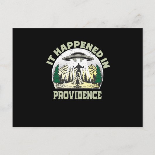 Alien UFO in Providence City Briefkaart (Voorkant)