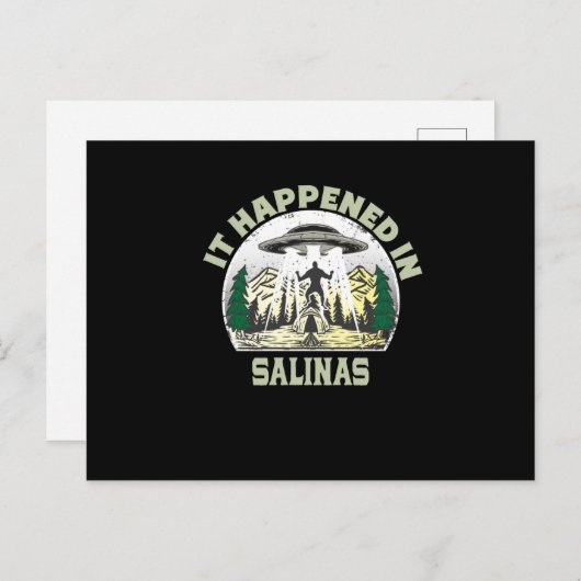 Alien UFO in salinas City Briefkaart (Voorkant / Achterkant)