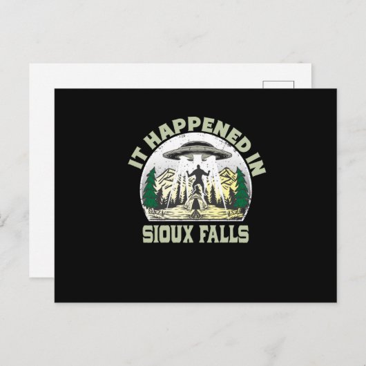 Alien UFO in sioux herfst City Briefkaart (Voorkant / Achterkant)