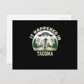 Alien UFO in tacoma City Briefkaart (Voorkant / Achterkant)