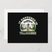 Alien UFO in tallahassee City Briefkaart (Voorkant / Achterkant)