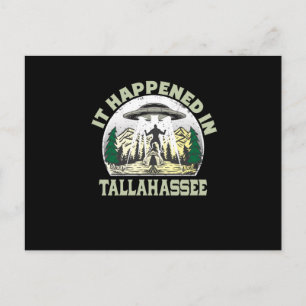 Alien UFO in tallahassee City Briefkaart