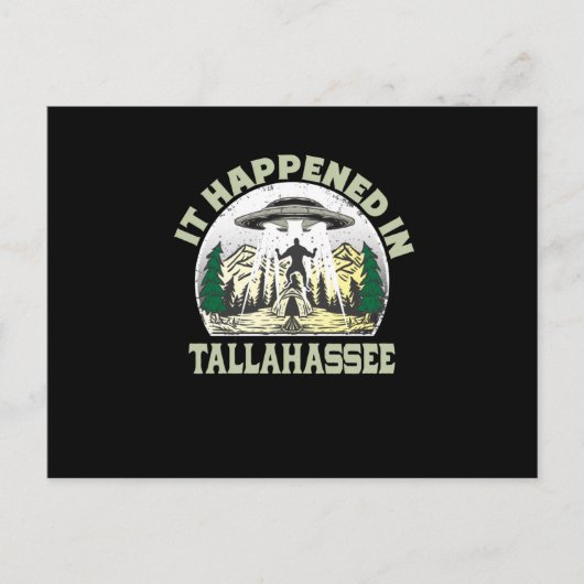 Alien UFO in tallahassee City Briefkaart (Voorkant)